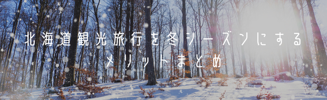 北海道観光旅行を冬シーズンにするメリットまとめ