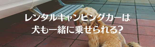 レンタルキャンピングカーは犬も一緒に乗せられる?